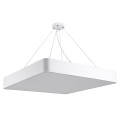 GLOBOSTAR® KAMALA  Μοντέρνο Κρεμαστό Φωτιστικό Οροφής LED 75W 8625lm 120° AC 220-240V IP20 Ρυθμιζόμενο Λευκό CCT με Χειριστήριο από 2700K έως 6000K Dimmable - Lumileds SMD Chip - Λευκό Ματ - Μ60 x Π60 x Υ8cm
