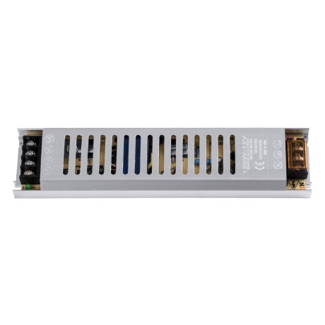 Μεταλλικό Τροφοδοτικό PELV Ultra Slim για Προϊόντα LED 120W 10A - AC 220-240V σε DC 12V - IP20 L22.5 x W5.4 x H2.1cm