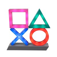 Επιτραπέζιο Διακοσμητικό Φωτιστικό LED 5W DC 5V Playstation Icons Light XL - Sound Activated - Καλώδιο Τροφοδοσίας USB - Πολύχρωμo με 3 Διαφορετικά Προγράμματα