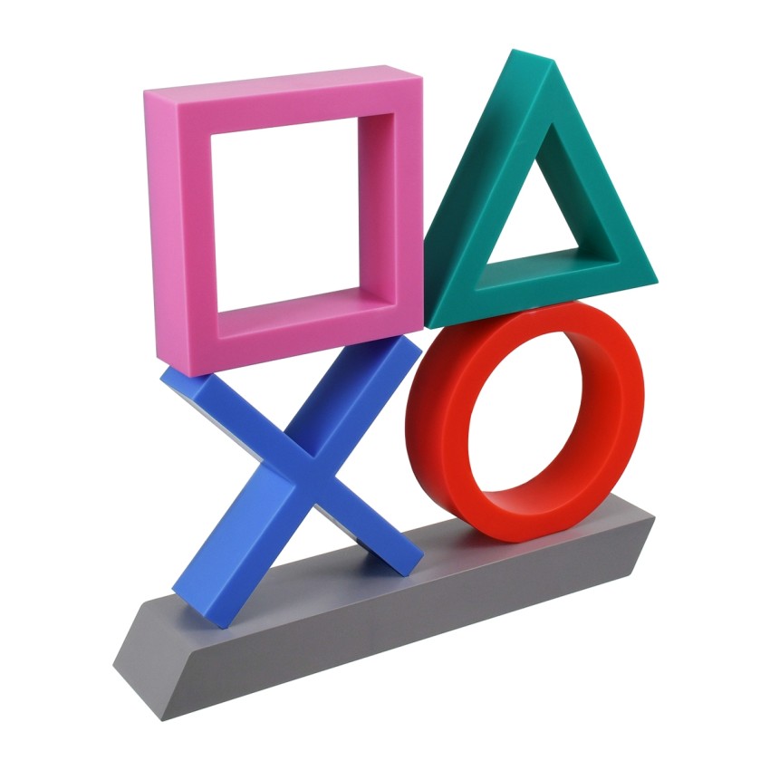 Επιτραπέζιο Διακοσμητικό Φωτιστικό LED 5W DC 5V Playstation Icons Light XL - Sound Activated - Καλώδιο Τροφοδοσίας USB - Πολύχρωμo με 3 Διαφορετικά Προγράμματα