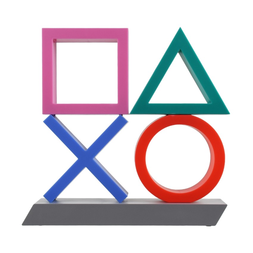 Επιτραπέζιο Διακοσμητικό Φωτιστικό LED 5W DC 5V Playstation Icons Light XL - Sound Activated - Καλώδιο Τροφοδοσίας USB - Πολύχρωμo με 3 Διαφορετικά Προγράμματα