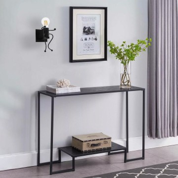 FIGURE  Μοντέρνο Επιτοίχιο Φωτιστικό Απλίκα Μονόφωτο 1 x E27 IP20 Μαύρο Μέταλλο - Μ12 x Π19 x Υ17cm