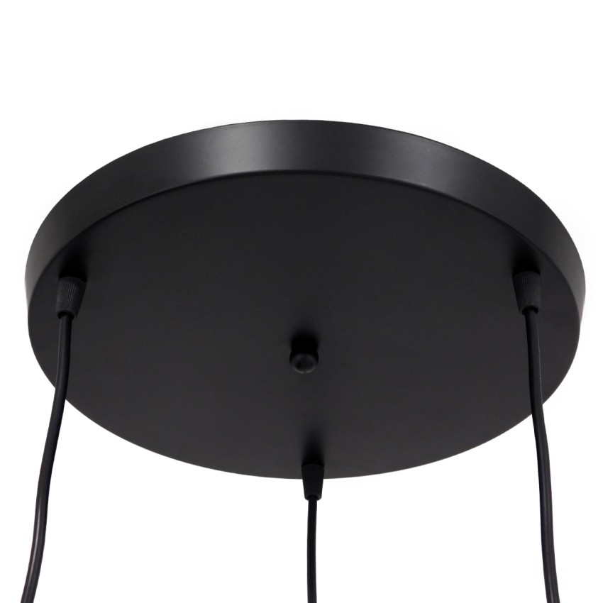 GLOBOSTAR® FIGURE  Παιδικό Κρεμαστό Φωτιστικό Οροφής με Ντουί 3 x E27 AC 220-240V IP20 - Μαύρο - Μ45 x Π45 x Υ40cm
