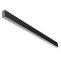 GLOBOSTAR® FELIX 61028-S Μοντέρνο Φωτιστικό Οροφής LED 54W 6500lm 120° AC 220-240V IP20 Ρυθμιζόμενο Λευκό CCT με Χειριστήριο από 2700K έως 6000K Dimmable - Lumileds SMD Chip - Μαύρο Ματ - Μ120 x Π3.5 x Υ7cm