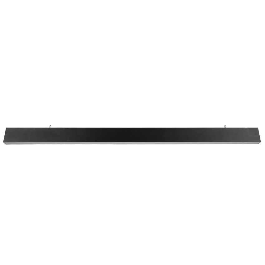 GLOBOSTAR® FELIX 61028-S Μοντέρνο Φωτιστικό Οροφής LED 54W 6500lm 120° AC 220-240V IP20 Ρυθμιζόμενο Λευκό CCT με Χειριστήριο από 2700K έως 6000K Dimmable - Lumileds SMD Chip - Μαύρο Ματ - Μ120 x Π3.5 x Υ7cm