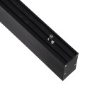 GLOBOSTAR® FELIX 61028-S Μοντέρνο Φωτιστικό Οροφής LED 54W 6500lm 120° AC 220-240V IP20 Ρυθμιζόμενο Λευκό CCT με Χειριστήριο από 2700K έως 6000K Dimmable - Lumileds SMD Chip - Μαύρο Ματ - Μ120 x Π3.5 x Υ7cm