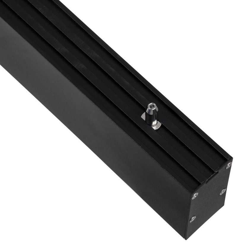 GLOBOSTAR® FELIX 61028-S Μοντέρνο Φωτιστικό Οροφής LED 54W 6500lm 120° AC 220-240V IP20 Ρυθμιζόμενο Λευκό CCT με Χειριστήριο από 2700K έως 6000K Dimmable - Lumileds SMD Chip - Μαύρο Ματ - Μ120 x Π3.5 x Υ7cm