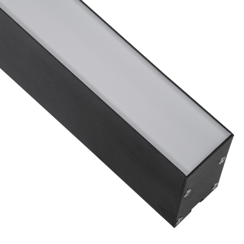 GLOBOSTAR® FELIX 61028-S Μοντέρνο Φωτιστικό Οροφής LED 54W 6500lm 120° AC 220-240V IP20 Ρυθμιζόμενο Λευκό CCT με Χειριστήριο από 2700K έως 6000K Dimmable - Lumileds SMD Chip - Μαύρο Ματ - Μ120 x Π3.5 x Υ7cm
