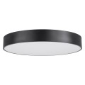 GLOBOSTAR® BURTON 61202-S Μοντέρνο Φωτιστικό Οροφής LED 75W 8625lm 120° AC 220-240V IP20 Ρυθμιζόμενο Λευκό CCT με Χειριστήριο από 2700K έως 6000K Dimmable - Lumileds SMD Chip - Μαύρο Ματ - Μ60 x Π60 x Υ8cm