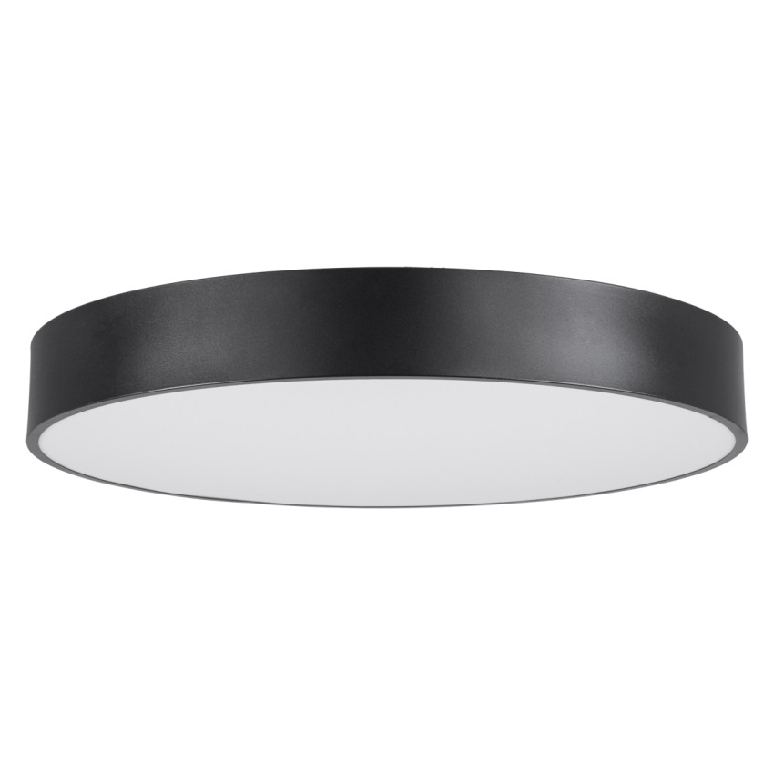 GLOBOSTAR® BURTON 61202-S Μοντέρνο Φωτιστικό Οροφής LED 75W 8625lm 120° AC 220-240V IP20 Ρυθμιζόμενο Λευκό CCT με Χειριστήριο από 2700K έως 6000K Dimmable - Lumileds SMD Chip - Μαύρο Ματ - Μ60 x Π60 x Υ8cm