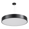 GLOBOSTAR® BURTON 61202-S Μοντέρνο Φωτιστικό Οροφής LED 75W 8625lm 120° AC 220-240V IP20 Ρυθμιζόμενο Λευκό CCT με Χειριστήριο από 2700K έως 6000K Dimmable - Lumileds SMD Chip - Μαύρο Ματ - Μ60 x Π60 x Υ8cm
