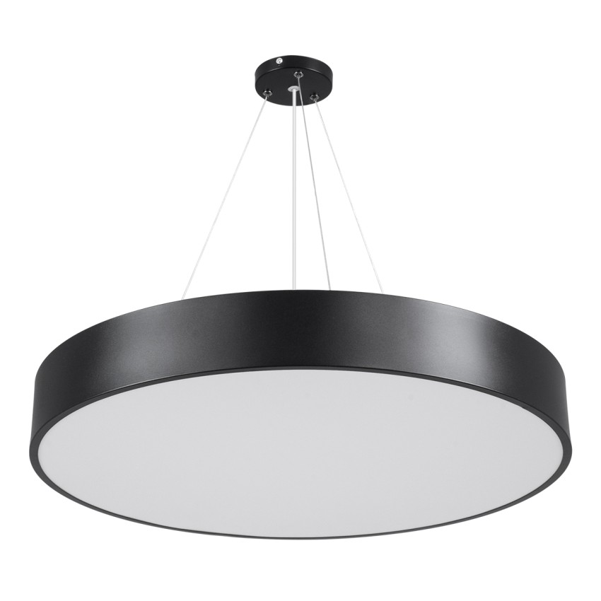 GLOBOSTAR® BURTON 61202-S Μοντέρνο Φωτιστικό Οροφής LED 75W 8625lm 120° AC 220-240V IP20 Ρυθμιζόμενο Λευκό CCT με Χειριστήριο από 2700K έως 6000K Dimmable - Lumileds SMD Chip - Μαύρο Ματ - Μ60 x Π60 x Υ8cm