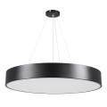 GLOBOSTAR® BURTON 61202-S Μοντέρνο Φωτιστικό Οροφής LED 75W 8625lm 120° AC 220-240V IP20 Ρυθμιζόμενο Λευκό CCT με Χειριστήριο από 2700K έως 6000K Dimmable - Lumileds SMD Chip - Μαύρο Ματ - Μ60 x Π60 x Υ8cm