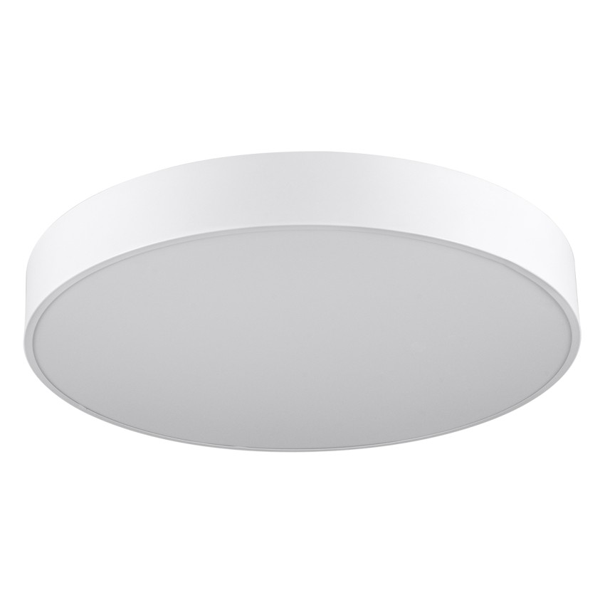GLOBOSTAR® BURTON 61203-S Μοντέρνο Φωτιστικό Οροφής LED 75W 8625lm 120° AC 220-240V IP20 Ρυθμιζόμενο Λευκό CCT με Χειριστήριο από 2700K έως 6000K Dimmable - Lumileds SMD Chip - Λευκό Ματ - Μ60 x Π60 x Υ8cm