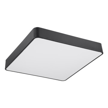 GLOBOSTAR® KAMALA 61208-S Μοντέρνο Φωτιστικό Οροφής LED 75W 8625lm 120° AC 220-240V IP20 Ρυθμιζόμενο Λευκό CCT με Χειριστήριο από 2700K έως 6000K Dimmable - Lumileds SMD Chip - Μαύρο Ματ - Μ60 x Π60 x Υ8cm