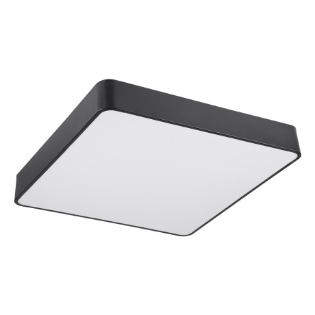 GLOBOSTAR® KAMALA 61208-S Μοντέρνο Φωτιστικό Οροφής LED 75W 8625lm 120° AC 220-240V IP20 Ρυθμιζόμενο Λευκό CCT με Χειριστήριο από 2700K έως 6000K Dimmable - Lumileds SMD Chip - Μαύρο Ματ - Μ60 x Π60 x Υ8cm