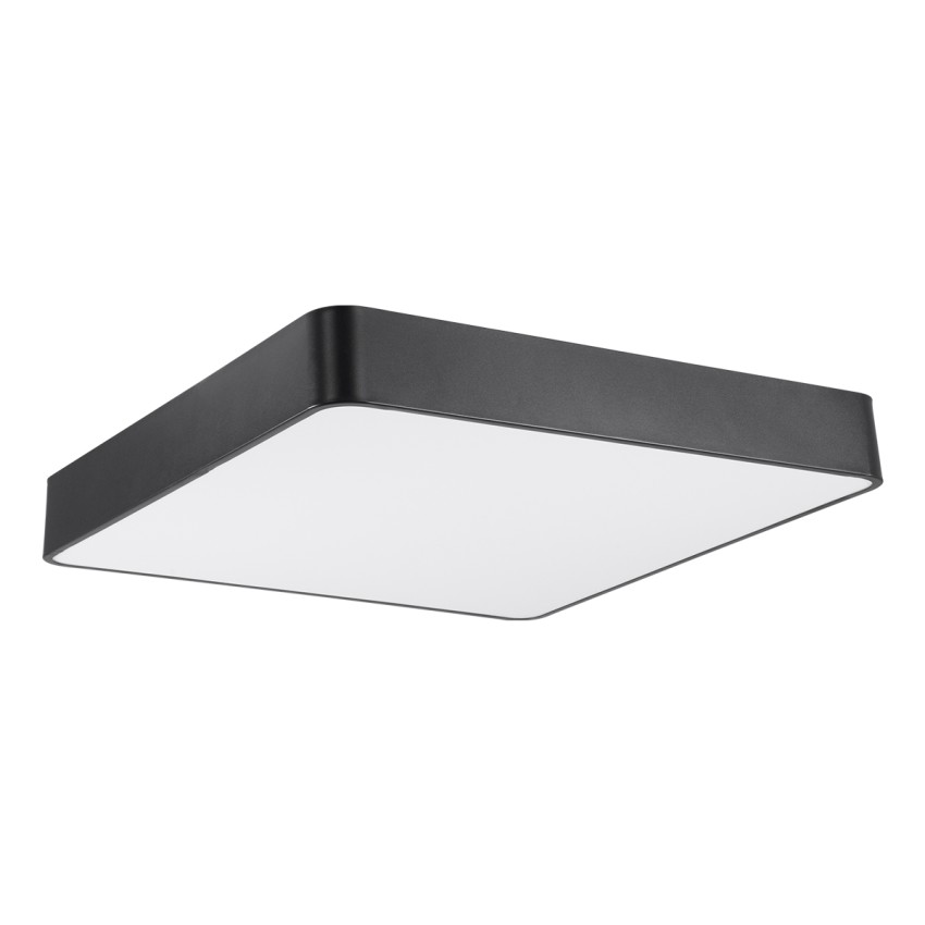 GLOBOSTAR® KAMALA 61208-S Μοντέρνο Φωτιστικό Οροφής LED 75W 8625lm 120° AC 220-240V IP20 Ρυθμιζόμενο Λευκό CCT με Χειριστήριο από 2700K έως 6000K Dimmable - Lumileds SMD Chip - Μαύρο Ματ - Μ60 x Π60 x Υ8cm
