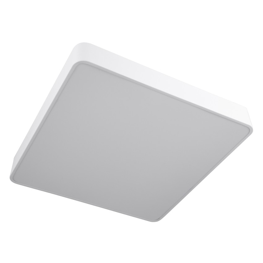 GLOBOSTAR® KAMALA 61209-S Μοντέρνο Φωτιστικό Οροφής LED 75W 8625lm 120° AC 220-240V IP20 Ρυθμιζόμενο Λευκό CCT με Χειριστήριο από 2700K έως 6000K Dimmable - Lumileds SMD Chip - Λευκό Ματ - Μ60 x Π60 x Υ8cm
