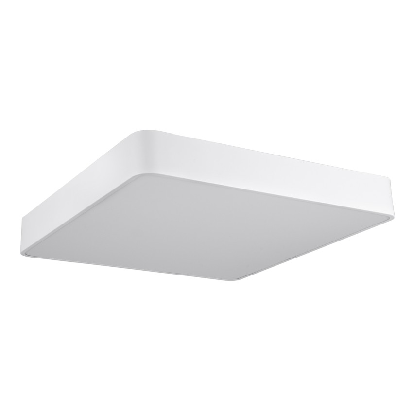 GLOBOSTAR® KAMALA 61209-S Μοντέρνο Φωτιστικό Οροφής LED 75W 8625lm 120° AC 220-240V IP20 Ρυθμιζόμενο Λευκό CCT με Χειριστήριο από 2700K έως 6000K Dimmable - Lumileds SMD Chip - Λευκό Ματ - Μ60 x Π60 x Υ8cm