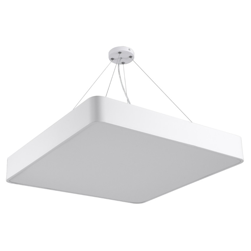 GLOBOSTAR® KAMALA 61209-S Μοντέρνο Φωτιστικό Οροφής LED 75W 8625lm 120° AC 220-240V IP20 Ρυθμιζόμενο Λευκό CCT με Χειριστήριο από 2700K έως 6000K Dimmable - Lumileds SMD Chip - Λευκό Ματ - Μ60 x Π60 x Υ8cm