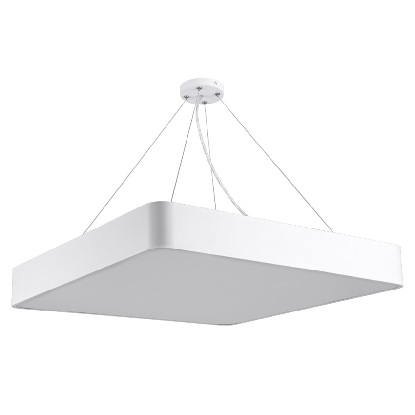 GLOBOSTAR® KAMALA 61209-S Μοντέρνο Φωτιστικό Οροφής LED 75W 8625lm 120° AC 220-240V IP20 Ρυθμιζόμενο Λευκό CCT με Χειριστήριο από 2700K έως 6000K Dimmable - Lumileds SMD Chip - Λευκό Ματ - Μ60 x Π60 x Υ8cm