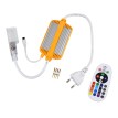 RGB Controller με Ασύρματο Χειριστήριο IR - Μεταλλάκτης Τροφοδοσίας AC/DC 230V Αδιάβροχος IP65 για OVALE 120° Degree Neon Flex LED RGB 4 Pin Max 1500W - Έως 100 Μέτρα