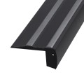 STAIR-PROFILE  Προφίλ Αλουμινίου - Βάση & Ψύκτρα Ταινίας LED με Μαύρο Φιμέ Κάλυμμα - Χρήση σε Σκαλοπάτια - Πατητό Κάλυμμα - Μαύρο - 3 Μέτρα - Μ300 x Π8 x Υ3.2cm