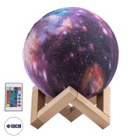 CALLISTO  Μοντέρνο Επιτραπέζιο Φωτιστικό Πορτατίφ LED 4W 200lm 360° DC 5V - Εναλλαγή Φωτισμού μέσω Τηλεχειριστηρίου & Αφής - Dimmable - RGBW - Φ15 x Υ19 - Πολύχρωμο