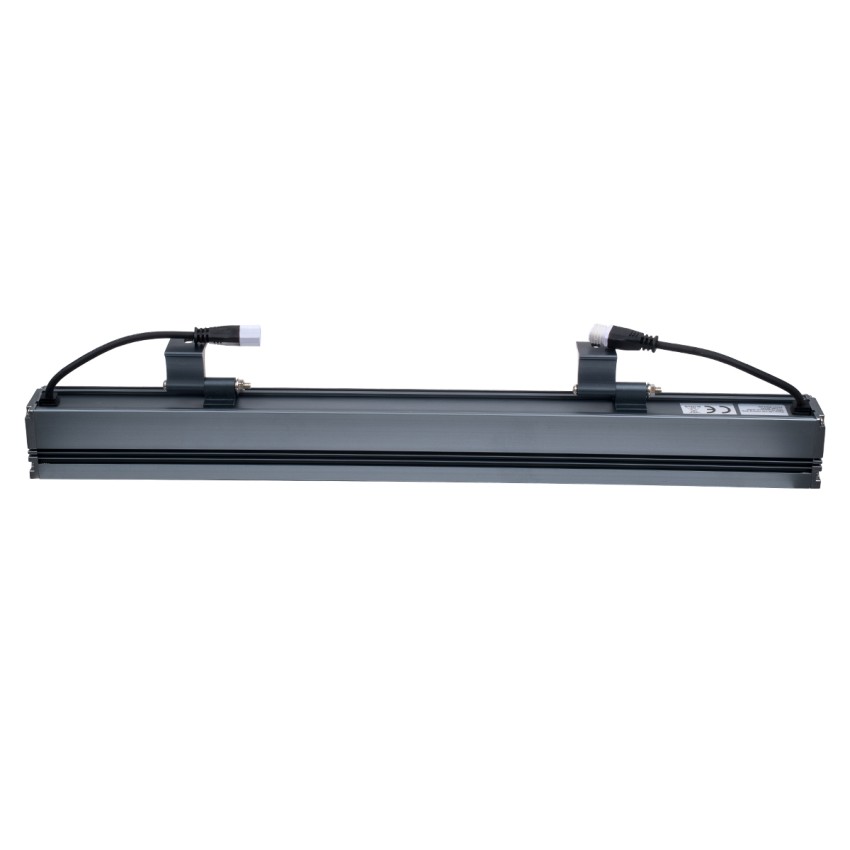 GLOBOSTAR® WASHERMARGO  Μπάρα Φωτισμού Wall Washer LED 9W 945lm 30° DC 24V Αδιάβροχο IP65 Ultra Θερμό Λευκό 2200K Dimmable - Bridgelux SMD Chip - Γκρι Ανθρακί - Μ50 x Π4 x Υ5cm