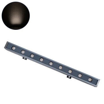 GLOBOSTAR® WASHER-NAIA  Μπάρα Φωτισμού Wall Washer LED 9W 1035lm 30° DC 24V Αδιάβροχο IP65 Φυσικό Λευκό 4500K Dimmable - Γκρι Ανθρακί - Μ50 x Π4 x Υ5cm