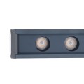 GLOBOSTAR® WASHERMARGO  Μπάρα Φωτισμού Wall Washer LED 6W 660lm 30° DC 24V Αδιάβροχο IP65 Θερμό Λευκό 2700Κ Dimmable - Bridgelux SMD Chip - Γκρι Ανθρακί - Μ30 x Π4 x Υ5cm