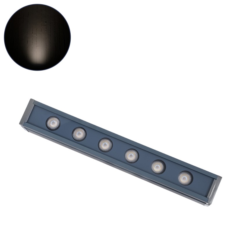 WASHER-VAIA  Μπάρα Φωτισμού Wall Washer LED 6W 690lm 30° DC 24V Αδιάβροχο IP65 Μ30 x Π4 x Υ5cm Φυσικό Λευκό 4500K - Γκρι Ανθρακί