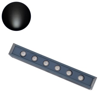 WASHER-VAIA  Μπάρα Φωτισμού Wall Washer LED 6W 720lm 30° DC 24V Αδιάβροχο IP65 Μ30 x Π4 x Υ5cm Ψυχρό Λευκό 6000K - Γκρι Ανθρακί