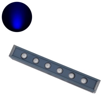 WASHER-VAIA  Μπάρα Φωτισμού Wall Washer LED 6W 600lm 30° DC 24V Αδιάβροχο IP65 Μ30 x Π4 x Υ5cm Μπλε - Γκρι Ανθρακί