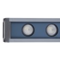 GLOBOSTAR® WASHER-FAIA  Μπάρα Φωτισμού Wall Washer με Αντιθαμβωτική Γρίλια LED 36W 3780lm 30° DC 24V Αδιάβροχο IP65 Πολύχρωμο RGBW Dimmable DMX512 - Γκρι Ανθρακί - Μ100 x Π4 x Υ5cm