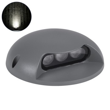 GLOBOSTAR® STEP-LUNA  Αρχιτεκτονικό Φωτιστικό Διαδρόμου/Σκαλοπατιού LED 3W 345lm 10° DC 24V Αδιάβροχο IP65 Φυσικό Λευκό 4500K Dimmable - Γκρι Ανθρακί - Φ12 x Υ3cm GLOBOSTAR® STEP-LUNA  Αρχιτεκτονικό Φωτιστικό Διαδρόμου/Σκαλοπατιού LED 3W 345lm 10° DC 24V Αδιάβροχο IP65 Φυσικό Λευκό 4500K Dimmable - Γκρι Ανθρακί - Φ12 x Υ3cm