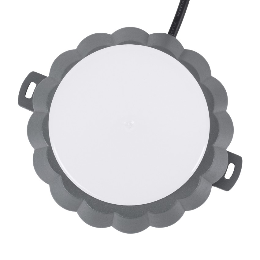 WALLLIGHT-MONA  Φωτιστικό Τοίχου - Απλίκα Point Light LED 12W 1320lm 360° DC 24V Αδιάβροχο IP65 Φ13 x Υ12.5cm Θερμό Λευκό 3000K - Γκρι Ανθρακί