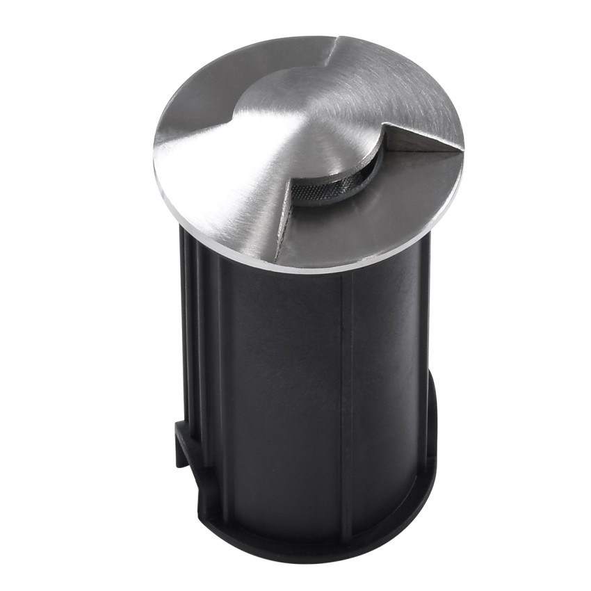 GLOBOSTAR® UNDERGROUNDRENA  Φωτιστικό Σκαλοπατιού / Διαδρόμου LED 1W 110lm 30° DC 24V Αδιάβροχο IP65 Θερμό Λευκό 2700K Dimmable - Bridgelux SMD Chip - Ανοξείδωτο Ατσάλι SS304 - Μ5 x Π5 x Υ9cm / Q4.2cm