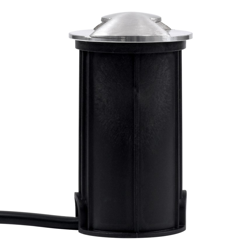 GLOBOSTAR® UNDERGROUNDRENA  Φωτιστικό Σκαλοπατιού / Διαδρόμου LED 1W 110lm 30° DC 24V Αδιάβροχο IP65 Θερμό Λευκό 2700K Dimmable - Bridgelux SMD Chip - Ανοξείδωτο Ατσάλι SS304 - Μ5 x Π5 x Υ9cm / Q4.2cm