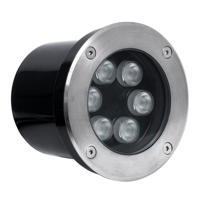 UNDERGROUND-TINA  Χωνευτό Φωτιστικό Σποτ Δαπέδου LED 9W 945lm 30° DC 24V Αδιάβροχο IP65 Φ12 x Υ9cm Πολύχρωμο RGBW DMX512 - Ανοξείδωτο Ατσάλι