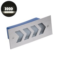 WALLLIGHT-ARINA  Χωνευτό Φωτιστικό Τοίχου LED 6W 690lm 120° DC 24V Αδιάβροχο IP67 Μ17 x Π7 x Υ5.5cm Φυσικό Λευκό 4500K - Ανοξείδωτο Ατσάλι