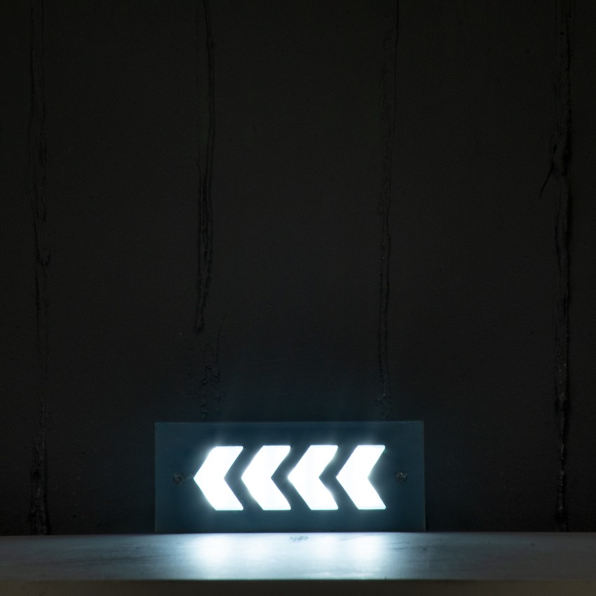 WALLLIGHT-ARINA  Χωνευτό Φωτιστικό Τοίχου LED 6W 720lm 120° DC 24V Αδιάβροχο IP67 Μ17 x Π7 x Υ5.5cm Ψυχρό Λευκό 6000K - Ανοξείδωτο Ατσάλι