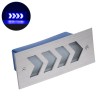 WALLLIGHT-ARINA  Χωνευτό Φωτιστικό Τοίχου LED 6W 600lm 120° DC 24V Αδιάβροχο IP67 Μ17 x Π7 x Υ5.5cm Μπλε - Ανοξείδωτο Ατσάλι