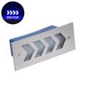 WALLLIGHT-ARINA  Χωνευτό Φωτιστικό Τοίχου LED 6W 600lm 120° DC 24V Αδιάβροχο IP67 Μ17 x Π7 x Υ5.5cm Μπλε - Ανοξείδωτο Ατσάλι