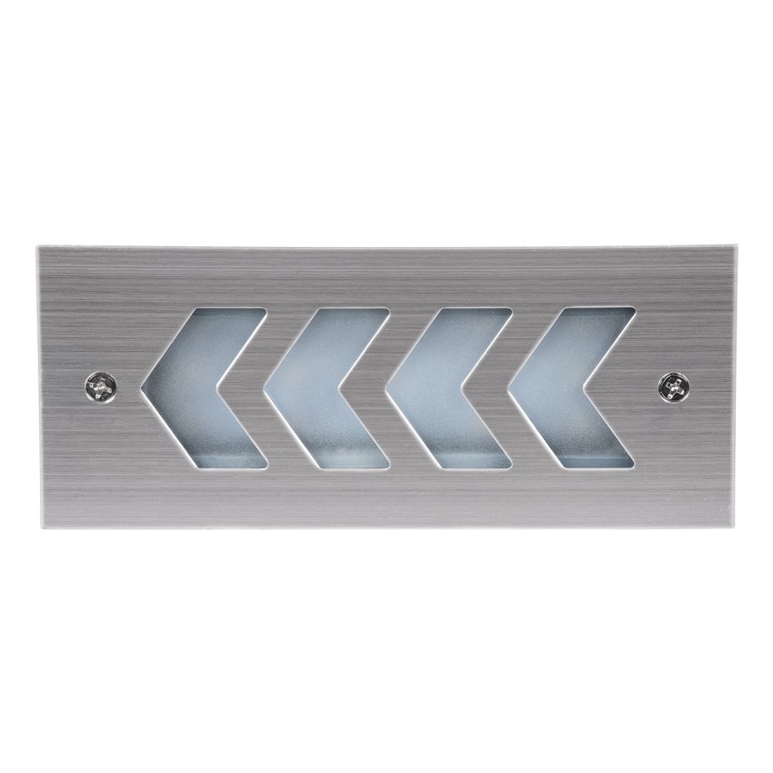 WALLLIGHT-ARINA  Χωνευτό Φωτιστικό Τοίχου LED 6W 600lm 120° DC 24V Αδιάβροχο IP67 Μ17 x Π7 x Υ5.5cm Μπλε - Ανοξείδωτο Ατσάλι