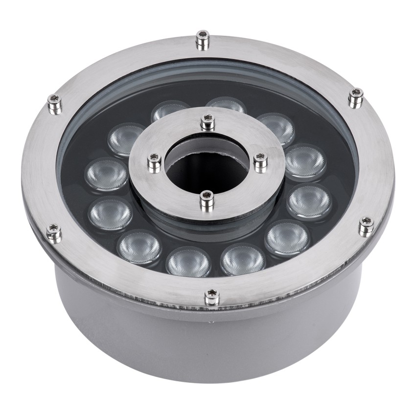 UNDERWATER-FINA  Υποβρύχιο Φωτιστικό Σποτ Ειδικό για Σιντριβάνια LED 9W 945lm 30° DC 24V Αδιάβροχο IP68 Φ16 x Υ8cm Πολύχρωμο RGBW DMX512 - Ανοξείδωτο Ατσάλι