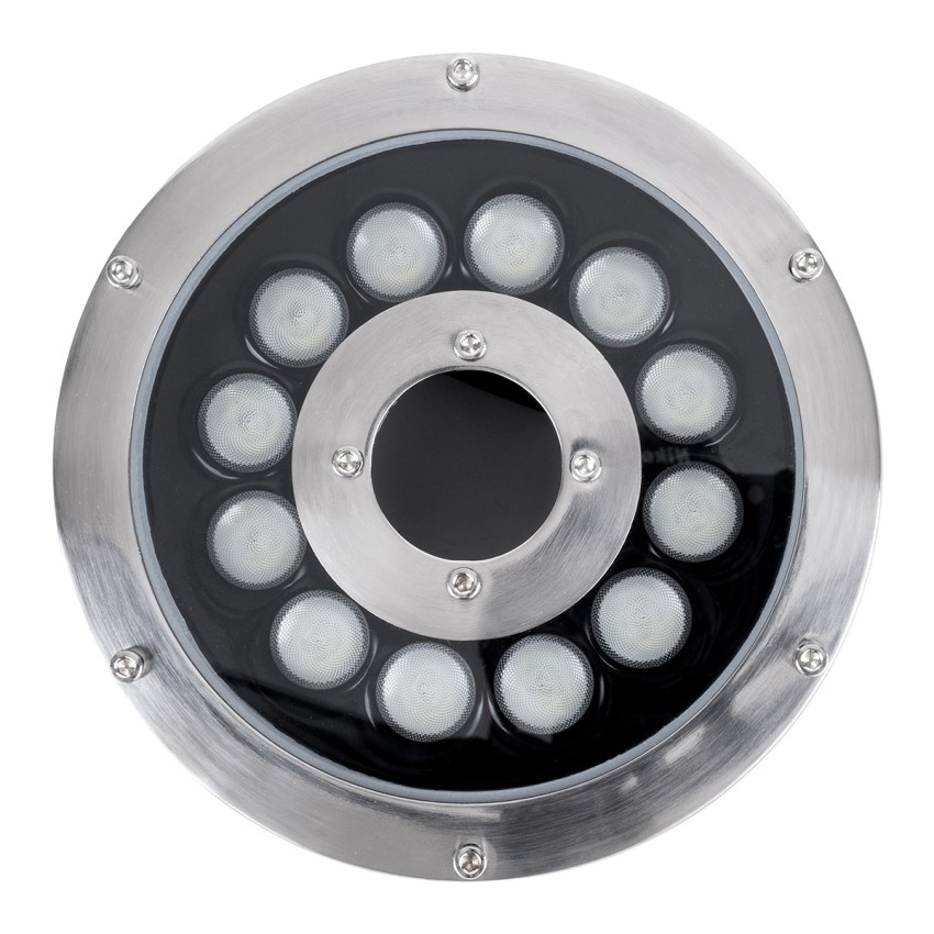 UNDERWATER-FINA  Υποβρύχιο Φωτιστικό Σποτ Ειδικό για Σιντριβάνια LED 9W 945lm 30° DC 24V Αδιάβροχο IP68 Φ16 x Υ8cm Πολύχρωμο RGBW DMX512 - Ανοξείδωτο Ατσάλι