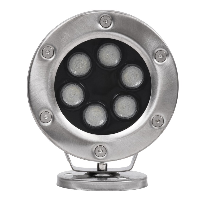 UNDERWATER-DINA  Υποβρύχιο Φωτιστικό Σποτ Ειδικό για Σιντριβάνια LED 9W 945lm 30° DC 24V Αδιάβροχο IP68 Φ12 x Υ14cm Πολύχρωμο RGBW DMX512 - Ανοξείδωτο Ατσάλι