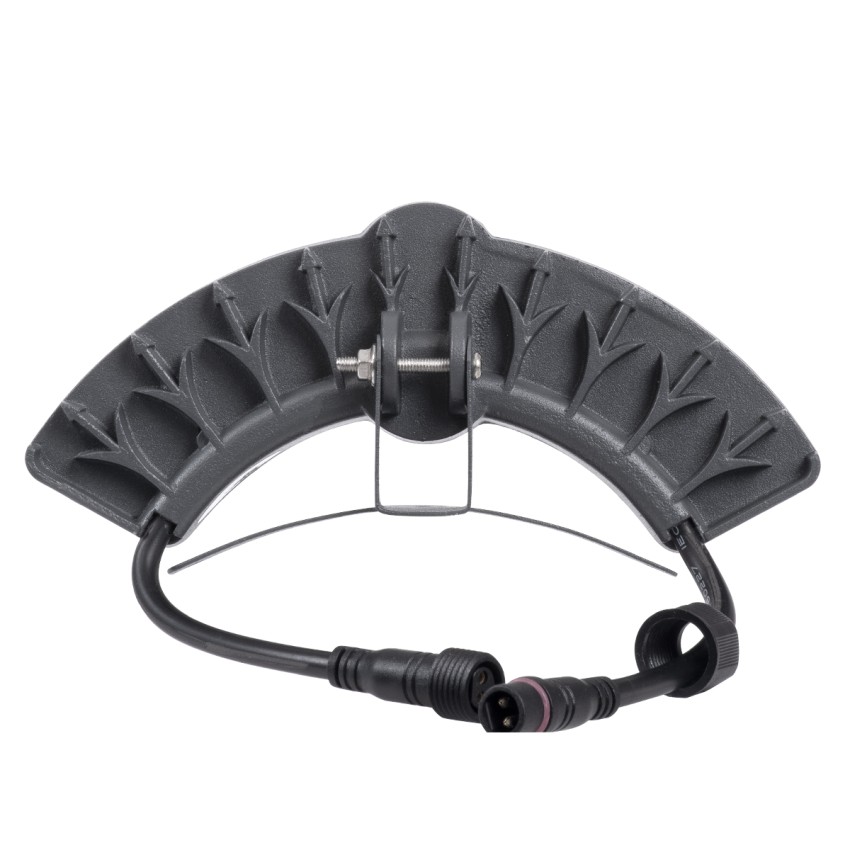 GLOBOSTAR® TREELIGHT-GINA  Κυρτή Μπάρα Φωτισμού Wall Washer για Φυτά - Δέντρα LED 6W 660lm 30° DC 24V Αδιάβροχο IP65 Θερμό Λευκό 2700K Dimmable - Γκρι Ανθρακί - Μ18 x Π3.5 x Υ7cm