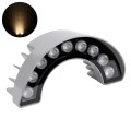 GLOBOSTAR® TREELIGHT-WINA  Κυρτή Μπάρα Φωτισμού Wall Washer για Φυτά - Δέντρα LED 9W 990lm 30° DC 24V Αδιάβροχο IP65 Θερμό Λευκό 2700K Dimmable - Γκρι Ανθρακί - Μ20.5 x Π5.5 x Υ11cm